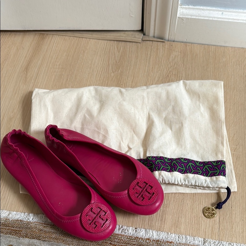 Tory Burch Hot Pink Ballet Flats